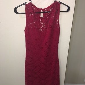 red lace dress
